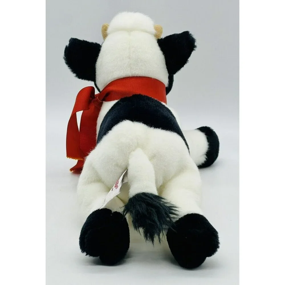Gund‎ Gundimals Cow Plush Stuffed Animal 4028947 Black White 10 inch Realistic